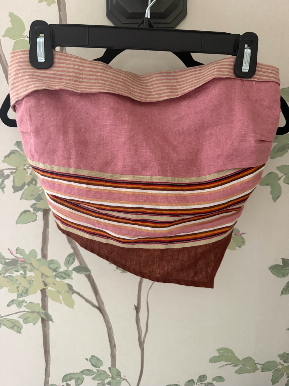 Faithfull the Brand EBBE DUSTY MAUVE LINEN STRAPLESS TOP